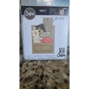 Sizzix Thinlits Dies By Tim Holtz -Stitched Slots (Pack of 1) New NiP